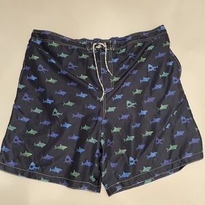 Paradise Collection Men's Board Shorts 3XB Shark Swim Trunks Minor Snags On Back